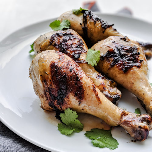 Chicken Drumsticks with Asian Style BBQ Sauce - Cocoa & Salt