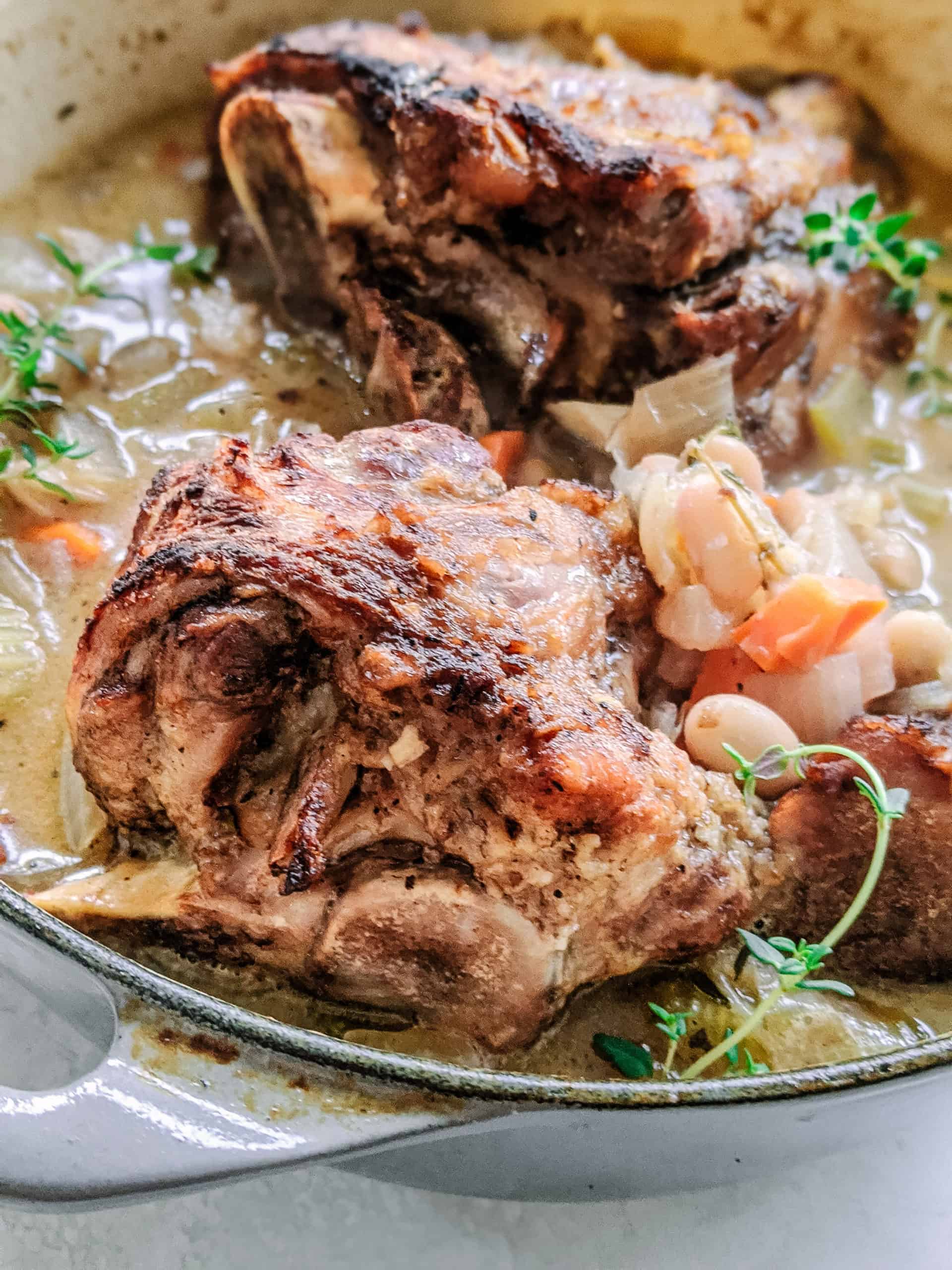 pork shanks with white beans