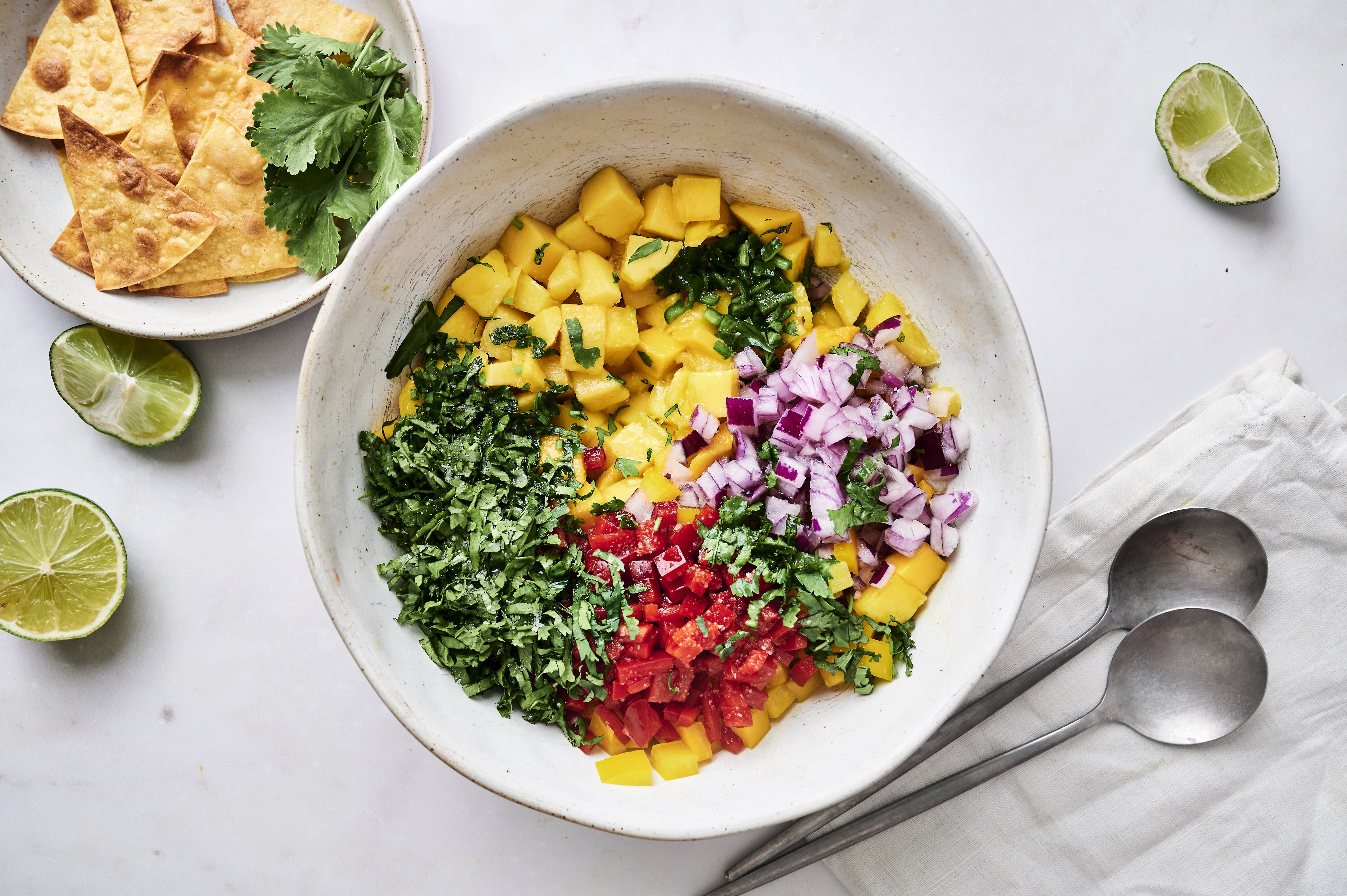 Mixing bowl with salsa 