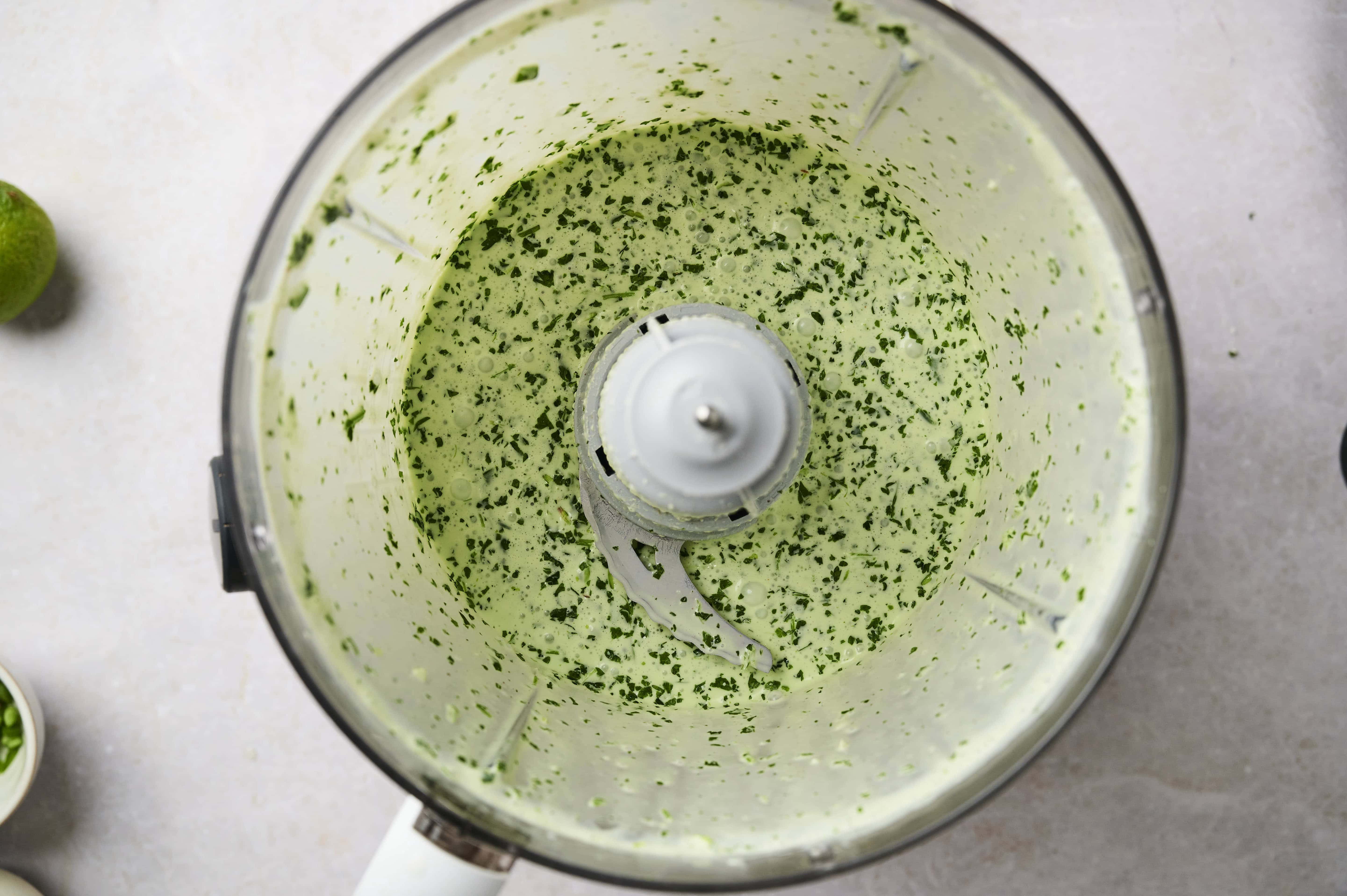 Blending salad dressing 