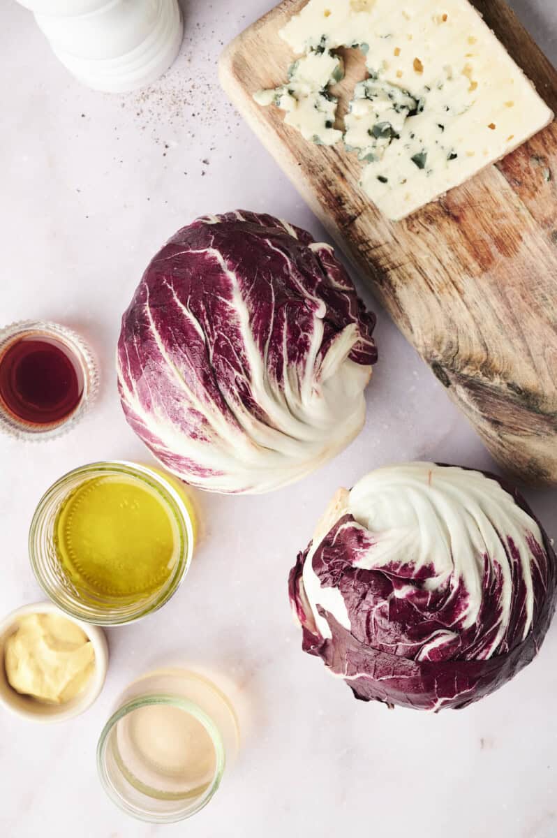 Ingredients for grilled radicchio 