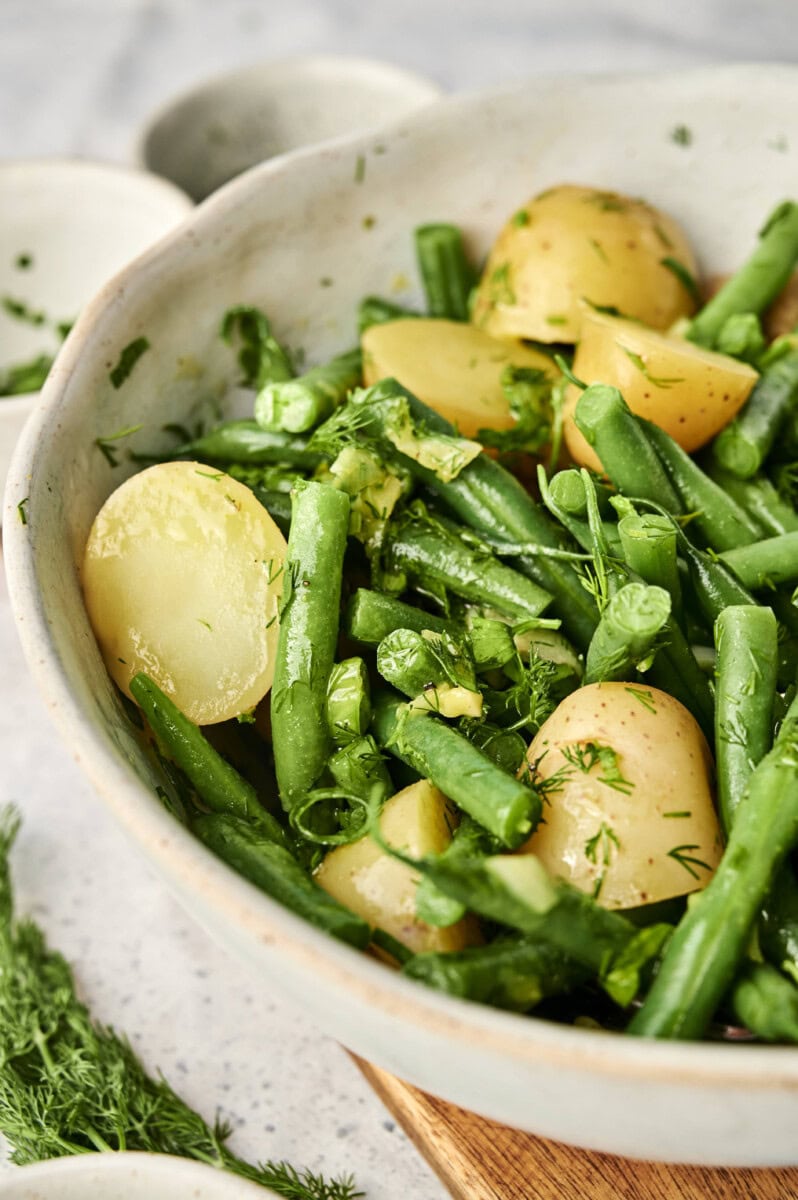 potato and green bean salad with mustard dressing Green Bean Potato Salad