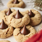 Peanut butter blossom cookies on a plate