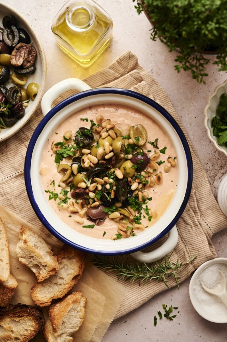 Whipped Ricotta with Lemony Olives - Cocoa & Salt