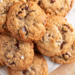 Chocolate chip cookies on a plate