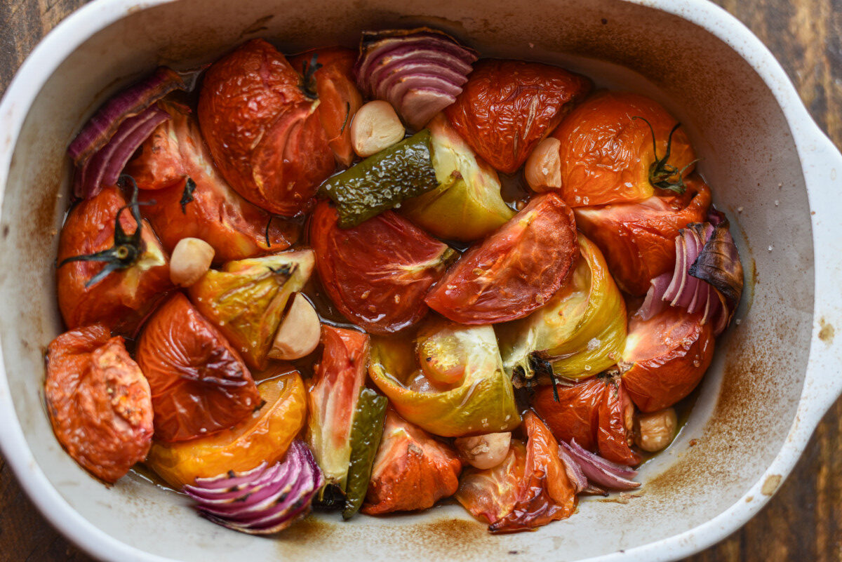 Roasted ingredients for salsa 