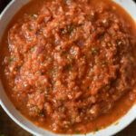 roasted tomato salsa in bowl