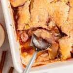Nectarine Cobbler in serving dish