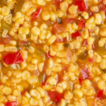 Corn relish close up