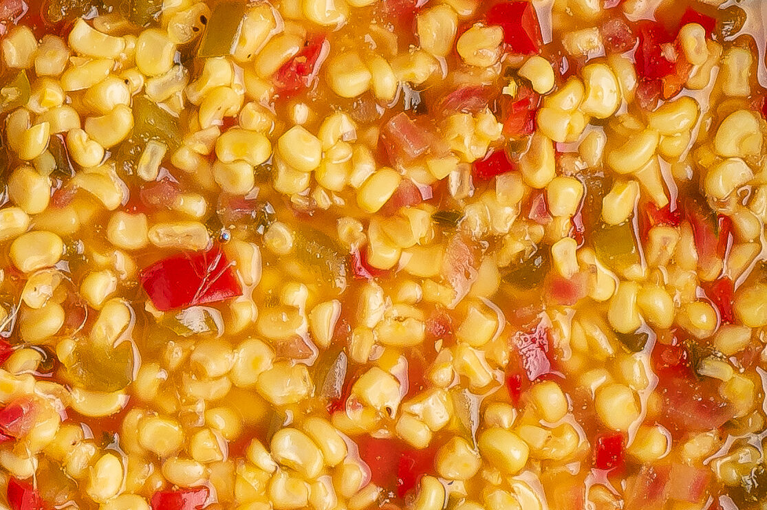 Corn relish close up